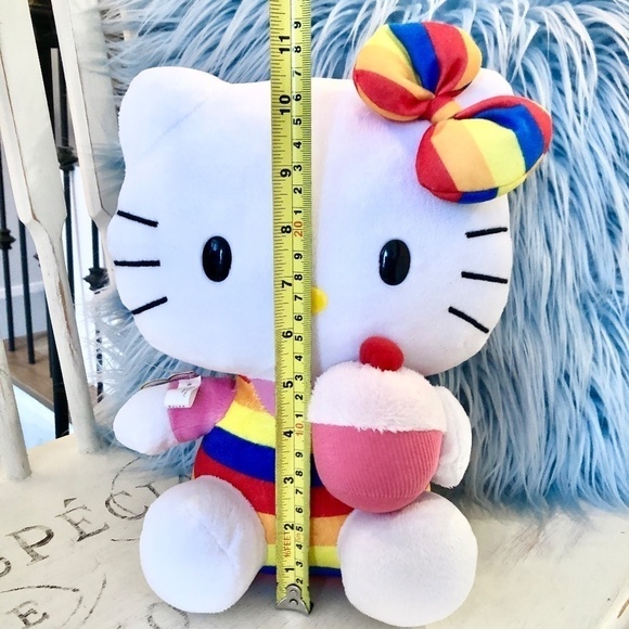 Hello Kitty, Rainbow, Cupcake, 2011, Ty, Beanie Buddy Plush, Very Nice Condition - Picture 13 of 13